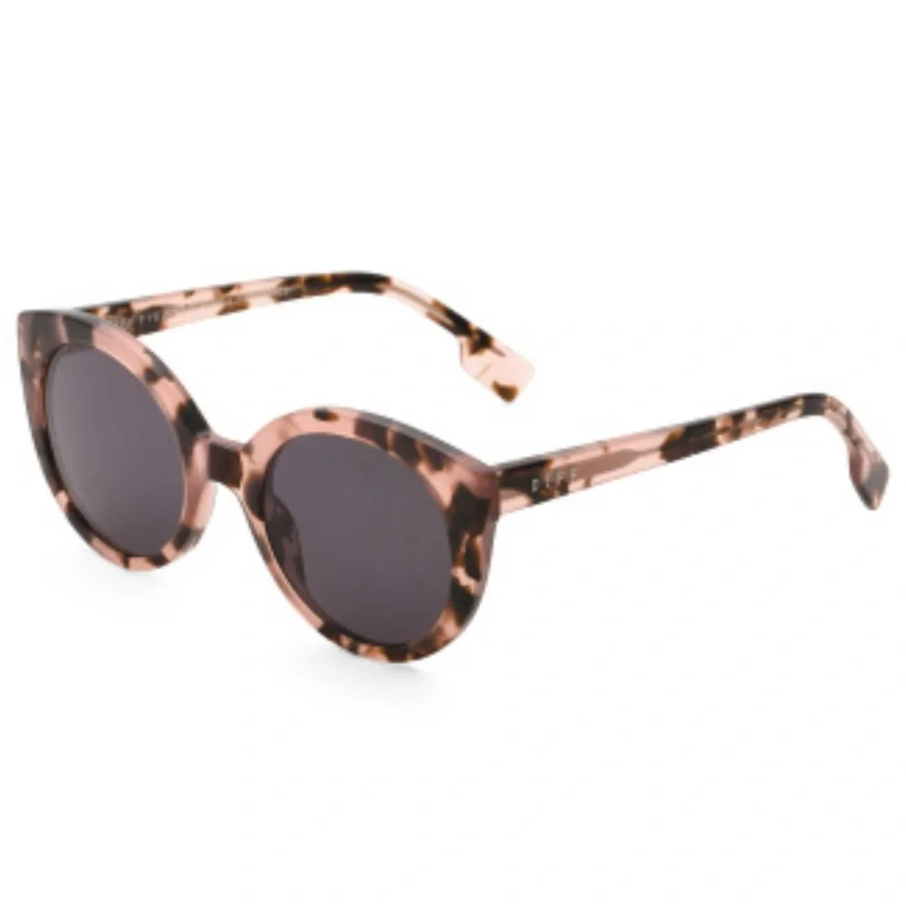 DIFF Emmy Sunglasses Himalayan Tortoise Frames Smoke Grey Lenses